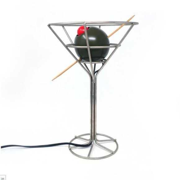 david krys Other - Martini olive lamp vintage 1993 David Krys chrome martini olive bar lamp light